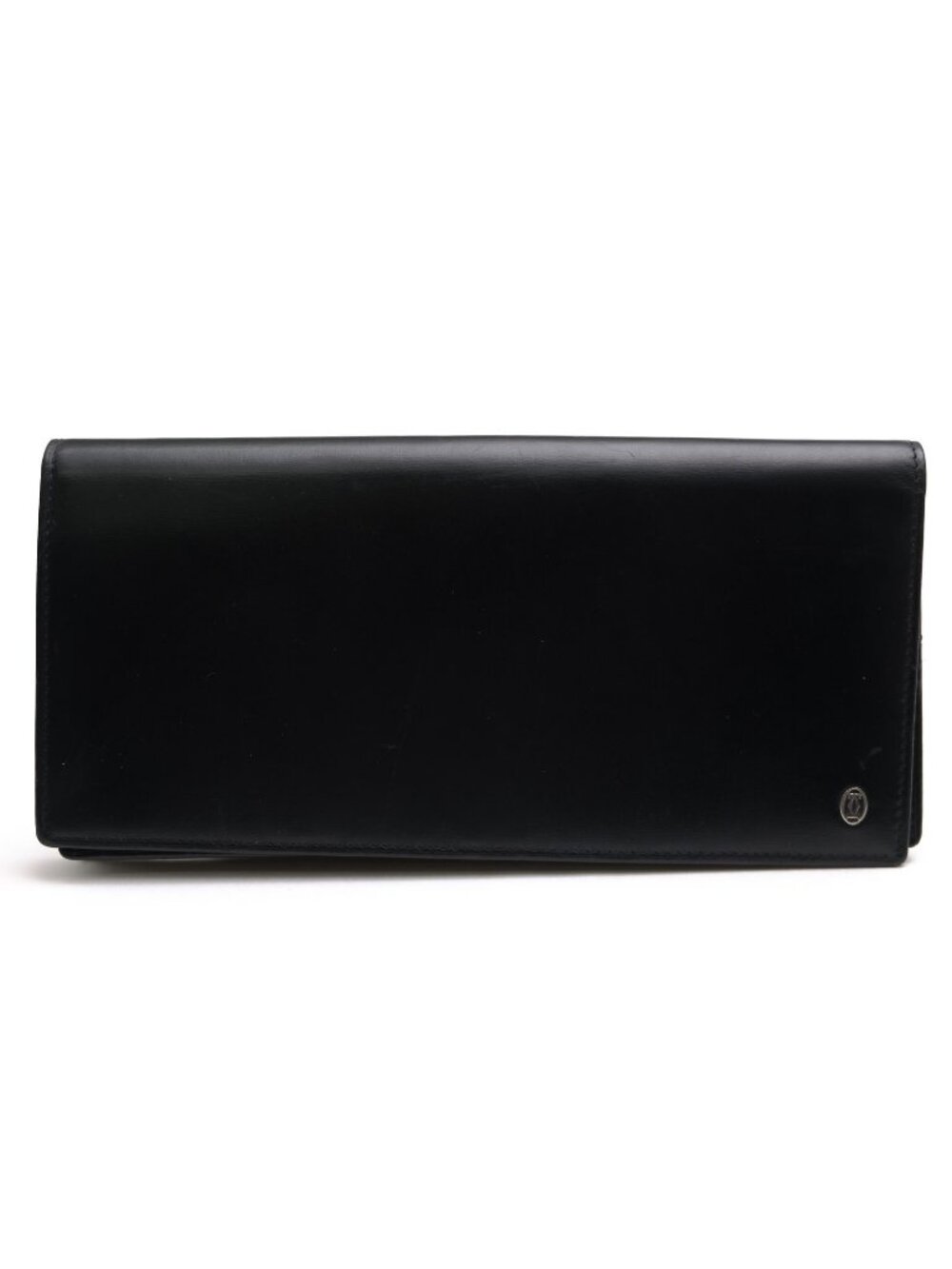 Cartier Wallet Leather Black Pasha Coin Purse Bifold